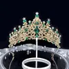 Tiara Coroa de Noiva Europeia e Americana com Nós Festa de Aniversário Vestido de Casamento Pente de Cabelo Antiderrapante com Strass Feito à Mão