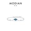 Pulsera Modian S925 Plata Estilo Coreano Dulce Dama Fantasma Abstracto Elegante Retro Turquesa Estilo Ins Joyería de Mano