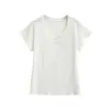 Camiseta de Manga Curta para Mulheres, Corte Justo, Branca, Novo Estilo de Verão 2026, Fina, Valoriza a Silhueta, Estilosa, Camada Base