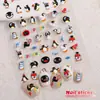 Adesivo de unha de pinguim fofo pequeno 5D relevo tridimensional pingu pingu fofo adesivo de arte de unha joia SL