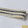 En stock banda elástica de hilo dorado y plateado de 3-4 cm para pantalones, chaquetas de plumas, pantalones casuales, banda elástica de hilo mezclado con raya lateral dorada