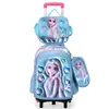 Mochila Escolar Transfronteiriça 3D Casca Dura Couro Concavo-Convexo Aluno do Ensino Fundamental Mochila de Rodinhas 5-12 Anos Desenho Animado Conjunto de Três Peças Mochila