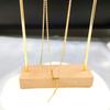 Colar de corrente de contas cortadas em aço titânio DIY feito à mão colar de contas flash de agulha Vácuo Elétrico Ouro 18K Não desbota