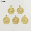 WT-JP364 Nuevo Más Vendido Forma de Flor Incrustada con Perlas Estilo Hueco Colgante Pendientes para Niñas Accesorios de Collar