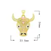 Accesorios para joyería DIY serie aceite goteante serie animal accesorios Colgante de collar con baño de oro de 18 quilates