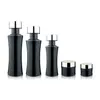 Botella Pequeña Negra de Vidrio con Forma de Cintura 30G-120Ml Set de Botellas Cosméticas Botella Vacía para Loción, Esencia, Base de Maquillaje y Crema