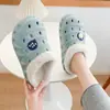 Chinelos de Algodão de Tamanho Grande para Homens para Outono e Inverno, Tamancos Antiderrapantes para Interior de Uso Duplo, Sapatos de Algodão Quentes para Casal com Biqueira Aberta