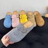 Falda de debajo Baotou Ropa exterior para mujer Zapatos perezosos Birkenstock Nuevas zapatillas con hebilla de suela gruesa Zapatos de plataforma versátiles retro de primavera 2025
