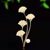 Broche de Hoja de Ginkgo de Nácar Amarillo Natural Estilo Francés con Perlas de Agua Dulce, Broche de Moda y Elegante, Versátil para el Uso Diario