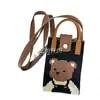 Nova Bolsa de Celular de Tricô Estilo 2026 com Design de Desenho Animado Fofo, Bolsa de Celular de Tricô Transversal Fashion e Versátil