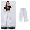 Meninas Jazz Dance Roupas Rosa Borboleta Terno Moda Legal Moda Passarela Umbigo-Exposto Rua Crianças Street Dance Roupas Da Moda Verão