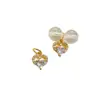 Colgante de Oro de 14K que Conserva el Color Incrustado con Corazón de Zirconio Lazo Navideño Campana Varita Mágica de Sailor Moon Combinación de Cristales DIY