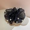 Sombreros Ambientales Franceses de Cuentas Fluidas Hada Anillo para el Cabello de Salchicha Gruesa de Cuentas Transparentes de Organza Elegantes Accesorios para el Cabello