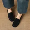 Zapatos Holgazanes de Slip-on Nuevos para Primavera y Otoño 2026 para Mujer, Superficie Suave Mate, Punta Cuadrada, Tacón Grueso, Suela Plana, Antideslizantes, Cómodos, Cien