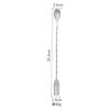 Colher de Bar de Aço Inoxidável de Duas Pontas Cabo Longo Colher de Mistura Colher de Gelo Colher de Mistura para Bar Colher de Bar de Duas Pontas Rosqueada Haste de Mistura para Chá de Leite