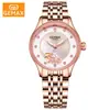 Nuevo Reloj Mecánico Suizo para Mujer, Reloj Cerámico Luminoso Impermeable, Reloj de Alto Valor para Mujer, Estilo de Lujo Ligero de Nicho