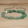 Pulseira de Contas de Dongling Verde Natural Irregular Estilo Ins Europeu e Americano Pulseira Simples de Moda de Alta Qualidade Transfronteiriça