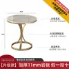 Mesa lateral de mármore de luxo leve, mesinha de centro, mesa de canto para sofá de sala de estar em mármore, pequeno armário lateral redondo móvel simples para varanda