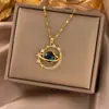 [Aço titânio] Micro-incrustado elegante luz luxo diamante completo ouro real requintado micro-incrustado colar de moda feminina moda moda clavícula cadeia fabricante