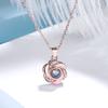 Collar de Proyección de Memoria de Amor para Mujer Diseño de Alto Nivel Cadena para Clavícula Popular en Internet TikTok Igual que Joyería de Flor de Ciruelo