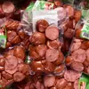 Restos de presunto Yurun, restos de presunto, salsicha de presunto pronta para consumo, almoço a vácuo, comida cozida, presunto frio, caixa inteira comercial