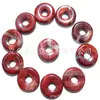 Gema de Ágata de Cristal Natural 18mm Hebilla de Paz Pendientes Accesorios para Collares Colgante de Piedra Natural