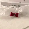 Grampo de Cabelo Presilha Laço Strass Vintage Menina Red Velvet Presilha Doce Para Franja Pequena Presilha Estilo Japonês e Coreano