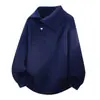 Suéter asimétrico para hombre europeo y americano, top de punto cruzado otoño e invierno holgado y casual, jersey, prenda base