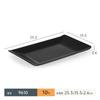 Vajilla de melamina A5 plato para olla caliente negro creativo plato para barbacoa barbacoa imitación porcelana plato rectangular para carne tazón comercial
