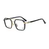 Armazones de Titanio Puro para Gafas de Hombre, Mismo Estilo que William Chan, Personalidad Retro Marco Grande con Doble Varilla y Bordes Anchos, Adecuado para Miopía Alta, Unisex