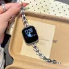 Correa de Reloj Metálica con Cadena de Mariposa Pequeña de Epoxi Compatible con Apple Watch 10 11 Huawei 11 Fit5 GT6 Xiaomi Pulsera