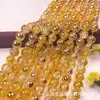 Novo material de contas de vidro cor AB galvanizado de 10 mm para pulseiras de miçangas DIY, acessórios de joias de estilo antigo, contas soltas no atacado