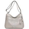 Bolsa Fashion para Mãe de Meia-Idade Bolsa Transversal de Couro Macio Casual para Mulheres Bolsa de Ombro com Design de Nicho Bolsa Transversal Vintage Cravejada de Diamantes