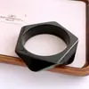 Pulseira Redonda Facetada de Acrílico Estilo Minimalista Europeu e Americano, Versátil e Elegante, Joia de Moda de Alta Qualidade para Mulheres