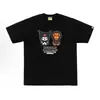 Suministro mayorista transfronterizo Chaopai de comercio exterior a 260g éxito de ventas BAPE cabeza de simio tiburón camiseta de manga corta 21