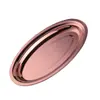 Prato de Peixe Cozido de Aço Inoxidável 304 Coreano Prato Oval para Churrasco Prato Criativo Dourado para Pratos Frios Prato para Rolinho de Arroz Prato para Churrasco