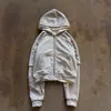 Sudadera Versátil Casual de Ajuste Limpio, Diseño Desgastado Lavado a Mano, Estilo Europeo y Americano, Capas Simples