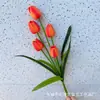 Buquê de Tulipas Artificiais com 5 Flores e 5 Galhos, Decoração para Casa e Casamento, Arranjo de Flores Artificiais de Alta Qualidade Atacado