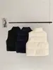 Chaleco Chaqueta de Cuello Alto Estilo Coreano para Mujer Otoño Tallas Grandes Chicas Gorditas Ropa Exterior Corta Chaleco Grueso sin Mangas Chaqueta de Algodón