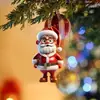 2026 Transfronterizo Nuevo Producto Acrílico 2D Papá Noel Atmósfera Festiva Decoración de Árbol de Navidad Colgante