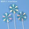 Decoración Pastel de Navidad 2025 Árbol de Navidad Copo de Nieve Espejo Enchufe Diamante Feliz Navidad Decoración con Cinta Plateada