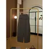 Pantalones de pierna ancha, cropped, con cintura alta y volantes, hechos a medida para mujer, para primavera/otoño 2026, con cintura elástica, efecto adelgazante y corte holgado y casual.