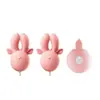 Jiyulu Pinzas Vibratorias de Múltiples Frecuencias para Senos Masajeador de Senos Vibrador de Succión y Lamedura Huevo Vibratorio Juguetes Sexuales para Adultos
