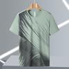 Deportes y Ocio Talla Grande Cuadrícula Tianzi Camiseta de Manga Corta de Seda de Hielo para Hombre Verano Running Transpirable Fitness Secado Rápido Manga Corta Running