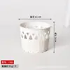 Maceta Escandinava de Plástico Transfronteriza Romántica Estilo Pastoral Ins Imitación Ratán Tejido Cesta de Flores Decoración Floral para el Hogar Cesta de Almacenamiento