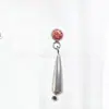 Pendientes Cilindricos de Zirconia en Aleación de Titanio ASTMF-136 Titanio G23 Nuevo Colgante de Zirconia Grande Multicolor Pendientes de Gota de Agua