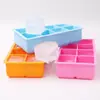 Fabricante Venta al por Mayor Bandeja de Hielo de 8 Orificios Juego Combinado de Bolas de Hielo Molde Grande para Hacer Hielo Herramienta de Cocina para Bartender Molde de Hielo de Silicona