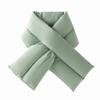 Bufanda Cruzada Cálida de Invierno para Mujer, Bufanda Gruesa Estilo Coreano para Hombre, Protección contra el Frío al Aire Libre, Bufanda de Plumón a Color Puro a la Moda Resistente al Viento