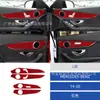 Adequado para Modelos 14-20 da Classe C W205 da Mercedes-Benz Modificação de Interior de Carro Adesivos Decorativos de Painel de Porta de Fibra de Carbono