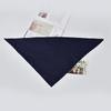 Toalla triangular de algodón puro de color liso para llevar a domicilio, babero para mascotas, toalla para babas de perro y gato, toalla triangular navideña para mascotas